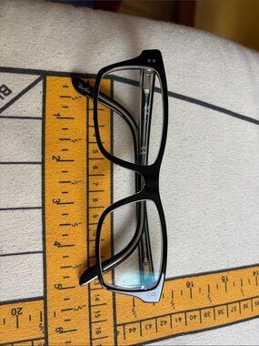 Ray-Ban 5225 Black Rectangular Optical Frames with Silver Accents